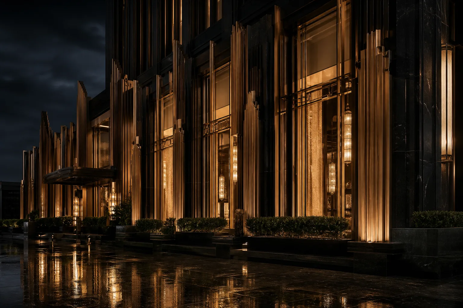 Night facade of Royal Table